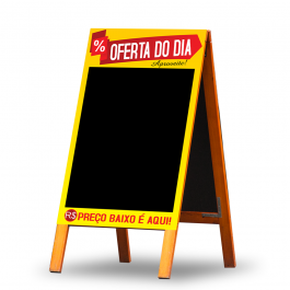 CAVALETE DE MADEIRA PRONTA ENTREGA Lona Front 380g 100x60 4x4 Frente e Verso Brilho Madeira 