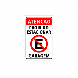 Placa Ps 1mm 20x30 Cm Proibido Estacionar PS 1mm PERSONALIZADO 4X0 Adesivado REFILADO 