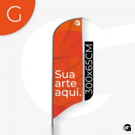Wind Banner (G) Completo Tecido TecnoSport 100% Poliéster 3.0m x 0.65m   FACA | PENA | VELA | ÂNGULO 